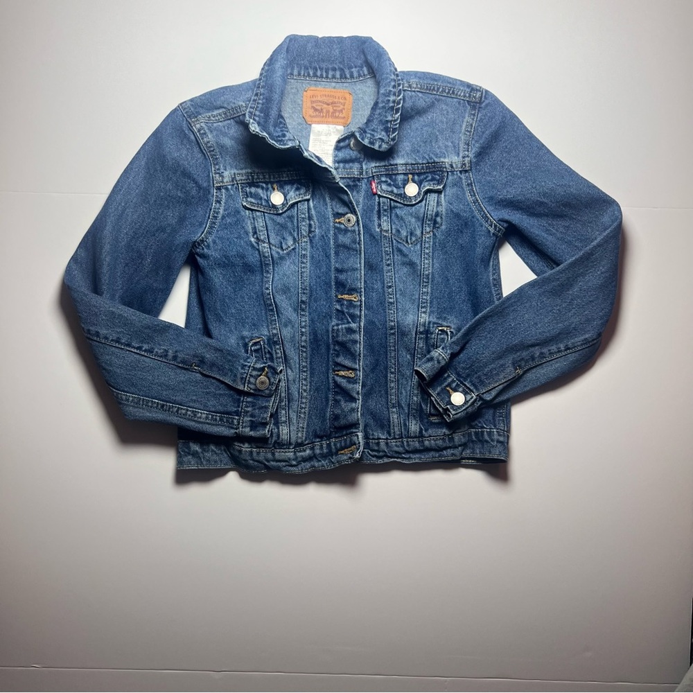 Levi's Youth Girl's Original Trucker Denim Jacket‎ Medium Wash XL 14-16